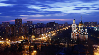 City skyline church tower night - andrey yefimovich martynov free wallpaper