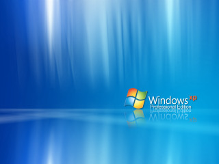 Blue background windows xp logo 3 - the bottom free wallpaper for desktop