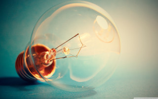 Light bulb wire table blue - space free wallpaper