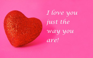 Heart shaped quote i love - object free wallpaper