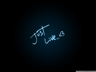 Neon sign just live 22 - side in the dark free wallpaper