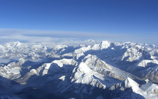 Mountain range airplane window view - murata range free wallpaper