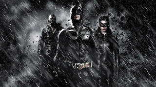 Dark knight rises batman catwoman - behind them free wallpaper