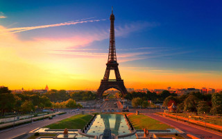 Eiffel tower sunset paris beautiful - bernard meninsky free wallpaper