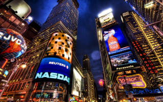 City street neon lights night - a city street free wallpaper