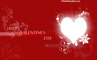 Valentines day card heart flowers 2 - a white heart free wallpaper