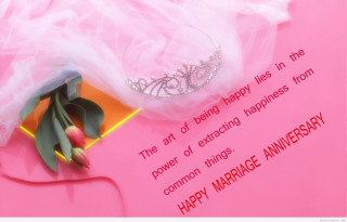 Pink card tulips tiara marriage 2 - a message free wallpaper