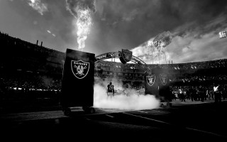 Black white stadium smoke football - gritty free wallpaper