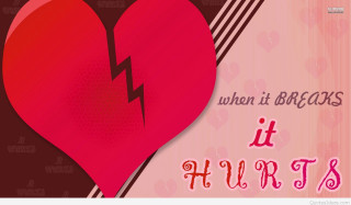 Broken heart hurts when it - the middle of the image free wallpaper