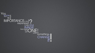 Gray background blue white word - important free wallpaper