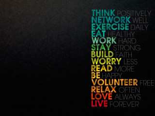 Black background colorful think image - figurativism free wallpaper