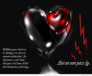 Heart message black background red - a red arrow free wallpaper