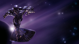 Futuristic man space planet purple - an art deco sculpture free wallpaper