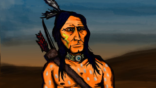 Native american man feather knife - enki bilal free wallpaper
