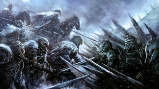 Battle group swords painting people - chris cold free wallpaper