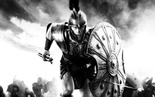 Man armor sword shield crowd - weta digital free wallpaper