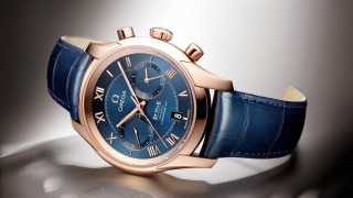 Blue watch roman numerals gold - gold free wallpaper