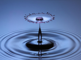 Water droplet pink center black 2 - a water droplet free wallpaper