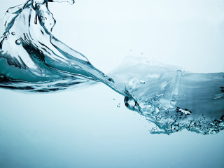 Blue water wave white background 3 - blue sky in the background free wallpaper
