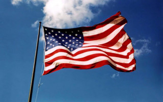 American flag flying sky clouds - the sky free wallpaper