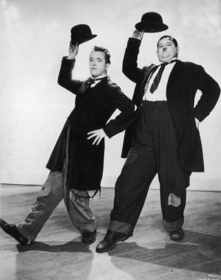 Two men suits hats posing 2 - a picture together free wallpaper