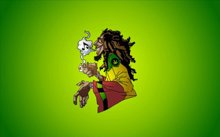 Man dreadlocks skull cigarette green - a skull free wallpaper for desktop