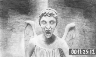 Man angel face sign drawing - a charcoal drawing free wallpaper