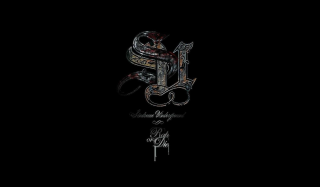 Black background snake letter s - artwork free wallpaper