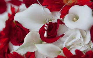 Bouquet flowers necklace diamond necklace 2 - evert collier free wallpaper