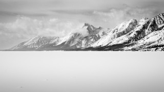 Skiing snowy mountains clouds person - a person riding free wallpaper