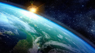 Earth view space sun horizon - a view of the earth free wallpaper