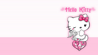 Hello kitty pink wallpaper bow 3 - an anime drawing free wallpaper
