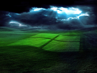 Green field cross shadow dark 2 - felipe seade free wallpaper