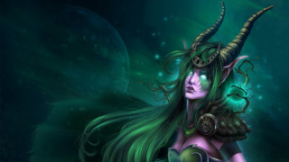 Woman horns water green background - horn and horns free wallpaper