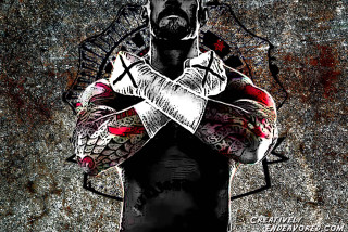 Man tattoos shirt arms crossed - front of him free wallpaper