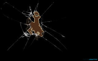Broken glass brown dog black - a broken glass free wallpaper