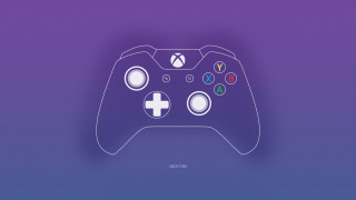Purple controller white outline game - vector curve free wallpaper