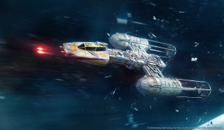 Star wars tie flying red - matte painting concept art free wallpaper