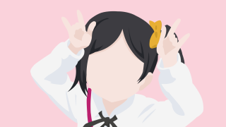 Woman yellow bow peace sign - minimalist free wallpaper