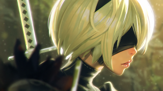 Blonde anime girl sword blackmask - a black mask free wallpaper