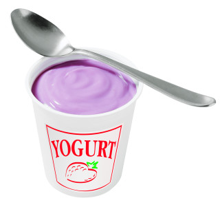 Yogurt spoon AyO cup glass - a spoon free wallpaper