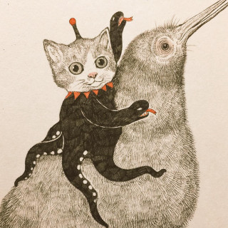 Cat penguin bird drawing image - adam rex free wallpaper