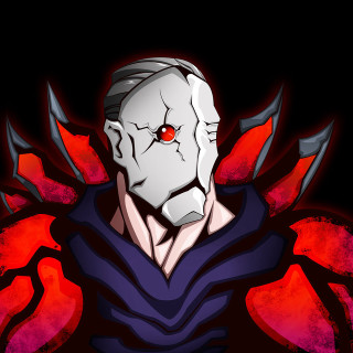 Demonic man red eyes white - red eye free wallpaper