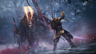 Man armor demon forest fire - his mouth free wallpaper
