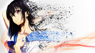 Woman red eyes water splash - autodestructive art free wallpaper