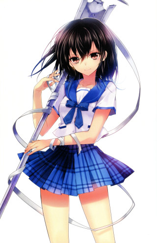 Girl sword dress holding ribbon - holding free wallpaper