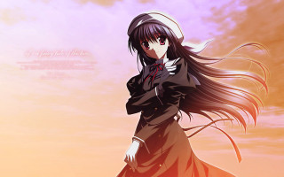 Woman dress hat sunset hair - the wind free wallpaper