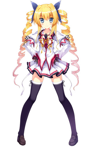 Girl white dress cat ears - a cat ear free wallpaper