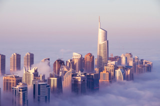City in the clouds skyscrapers 2 - skyscraper free wallpaper