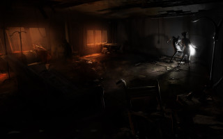 Dark room person light chair - craig mullins free wallpaper